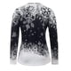 thumbnail image 5 of Puntoco Camisas para mujer Blusa de manga larga con estampado de cuello en V de Navidad Blusa regular estampada Puntoco Puntoco-961, 5 of 6