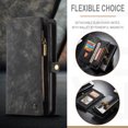 thumbnail image 5 of For Samsung Galaxy S22 Ultra Wallet Case,Multi-Functional Retro Leather Purse Flip Cover Zipper Wallet Case with Removable Card Slots Pocket & Detachable Wrist Strap Magnetic Phone Case, Black, 5 of 9