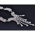 thumbnail image 4 of Crystal Elements Clear Multi-Strand Wave Shapes Necklace Earring Set, 4 of 4