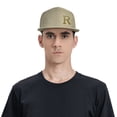 thumbnail image 4 of ZICANCN Alphabet R Pattern Baseball Caps, Trucker Hats for Men And Women, Adjustable Breathable Flat Caps, Natural, 4 of 6