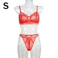 thumbnail image 1 of Encaje sexy conjunto de ropa interior sujetador ropa interior regalo para mujeres niñas, rojo, S 2 piezas sidaley XX000054-06, 1 of 7