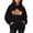 Black, variant on QTSHPN Hoodies Women Halloween Pumpkin Print Long Sleeve Casual Pocket Pullover Hoodie Womens Sweatshirt Dark Purple XXL