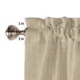 thumbnail image 5 of Tier Curtains 45 Inches Long, Rustic Vintage Window Treatment Curtain Drapes, Farmhouse Countryside Linen Texture Window Half Privacy Curtains for Bedroom Bathroom, 42"x45", 2 Panels, 5 of 7