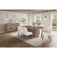 thumbnail image 2 of I Home Furnishings Elements Oval Pedestal Table - In Cocoa Finish, 2 of 13