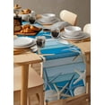 thumbnail image 3 of Hokiten Table Runners 70 Inches Long Dress Scarves, Coastal Starfish Farmhouse Coffee/Dining/Kitchen Table Decor, Holiday Table Runner, Summer Nautical Seshells Country 13x70 Inch, 3 of 7