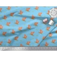 thumbnail image 2 of Soimoi Blue Rayon Fabric Tribal Fox & Dots Print Fabric by Yard 42 Inch Wide, 2 of 3