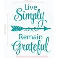 thumbnail image 3 of Live Simply, Remain Grateful Vinyl Inspiration Décor Wall Stickers, 23x19-Inch, Teal, 3 of 5
