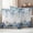 Blue Teal White, variant on Blue Pumpkins Fall Outdoor Waterproof Pillow Covers, Thanksgiving Eucalyptus Leaf Rustic Decorative Square Throw Pillowcase Sofa Cushion Sham for Patio/Couch/Chair, 18"x18" 2 Pack