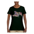 thumbnail image 3 of Tired Sleeping Cat | I Wish I Was My Cat Funny Colorful Kitty | Dean Russo Art Animal Lover Womens T-Shirt, Forest Green, XX-Large, 3 of 6