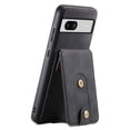 thumbnail image 4 of for Google Pixel 7a Back Case, PU Leather Detachable Card Slot Magnetic Closure Shockproof Kickstand Slim Fit Support Magnetic Car Mount Phone Cover for Google Pixel 7a, Black, 4 of 11