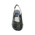 thumbnail image 2 of PEERAGE Daphne Women Extra Wide Width Peep Toe Pleated Upper Slingback with Buckle BLACK 7.5, 2 of 6