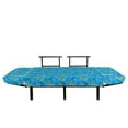 thumbnail image 3 of Starfish Futon Couch, Marine Underwater Life Theme Sea Stars Dotwork Style Aquatic Ocean Design, Daybed with Metal Frame Upholstered Sofa for Living Dorm, Loveseat, Marigold Blue White, by Ambesonne, 3 of 4