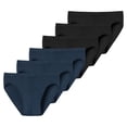 thumbnail image 1 of Slip uomo UNCOVER by SCHIESSER, confezione da 6 - UNCOVER Cotone, Supermini, Single Jersey Negro/azul oscuro L (Large), 1 of 7