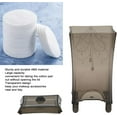 thumbnail image 4 of Distributeur de Porte-Cotons, Organisateur de Conteneurs de Rangement Cosmétiques Présentoir Transparent Ensemble de Pots avec Couvercles pour Salle de Bain Accessoires de Cuisine Maison Boîte Coiffeuse (Gris Transparent), 4 of 8
