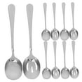 thumbnail image 6 of 1 Set Stainless Steel Serving Utensils with Spoons and Slotted Spoons for Parties Dinners Restaurants and Banquets, 6 of 8