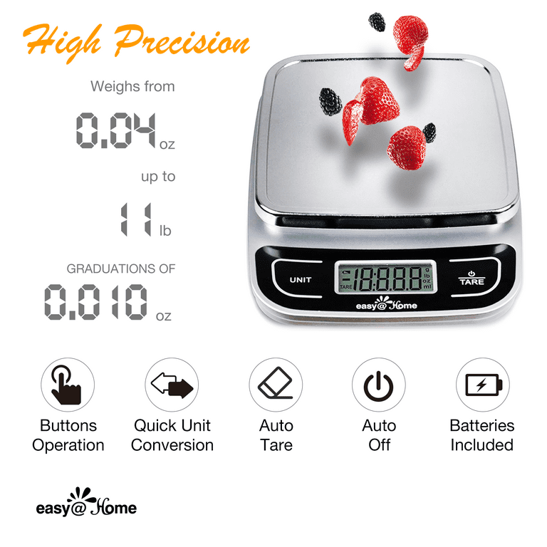 Easy@Home Digital Kitchen Food Scale with High Precision to 0.04oz