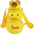 thumbnail image 1 of Kawaii Duck Water Bottle with Straw 650ml - Cute Leakproof Strap Bottle for Kids, 1 of 1
