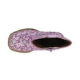 thumbnail image 4 of Roper Girls Lavender Glitter Floral Square Toe Cowboy   Mid Calf Boots, 4 of 5