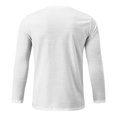 thumbnail image 3 of Mens T -Shirts Spring Button Round Neck Solid Color Blouse Long Sleeve Pocket Bottoming Men's Tall Shirts White XXL, 3 of 3