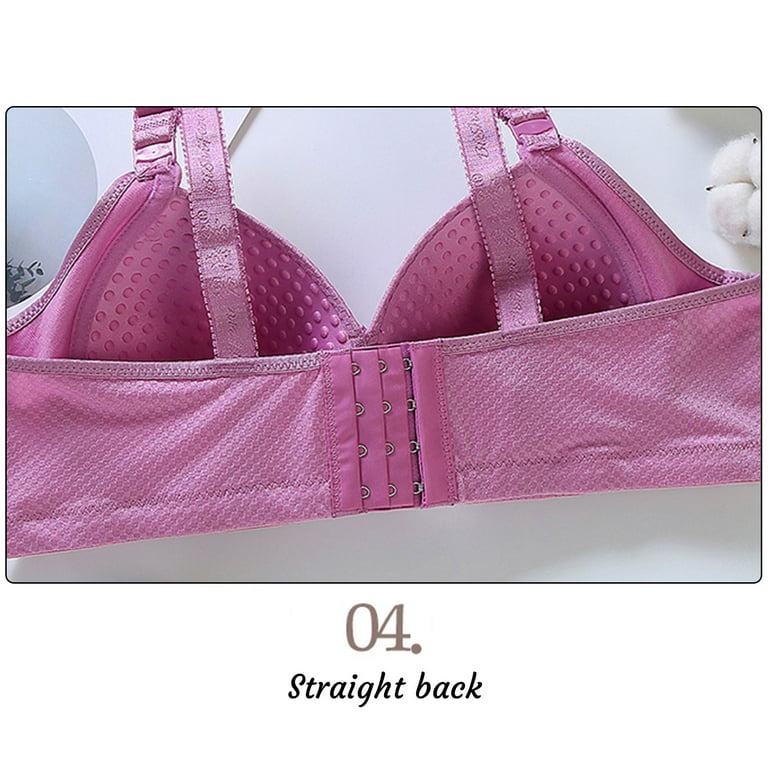 Dotmalls Posture Correction Front-Close Bra, Front Hook Lace Underwear,  X-Shaped Back for Support Bra