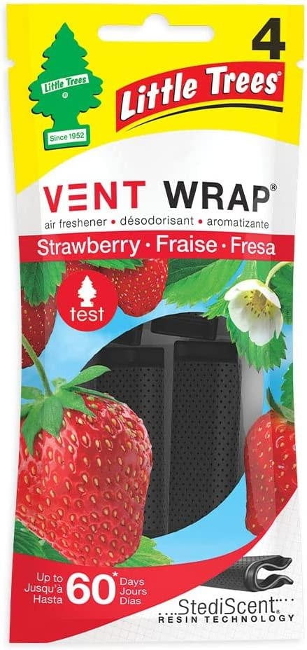 Little Trees Vent Wrap Strawberry Scent Air Freshener for Car & Home - 36 Pack!