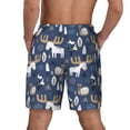 thumbnail image 4 of Uemuo Forest Elk Pattern Mens Swim Trunks Quick Dry Board Shorts with Mesh Lining, Stretch Beach Shorts Quick Dry No-Chafing Board Shorts-X-Large, 4 of 9