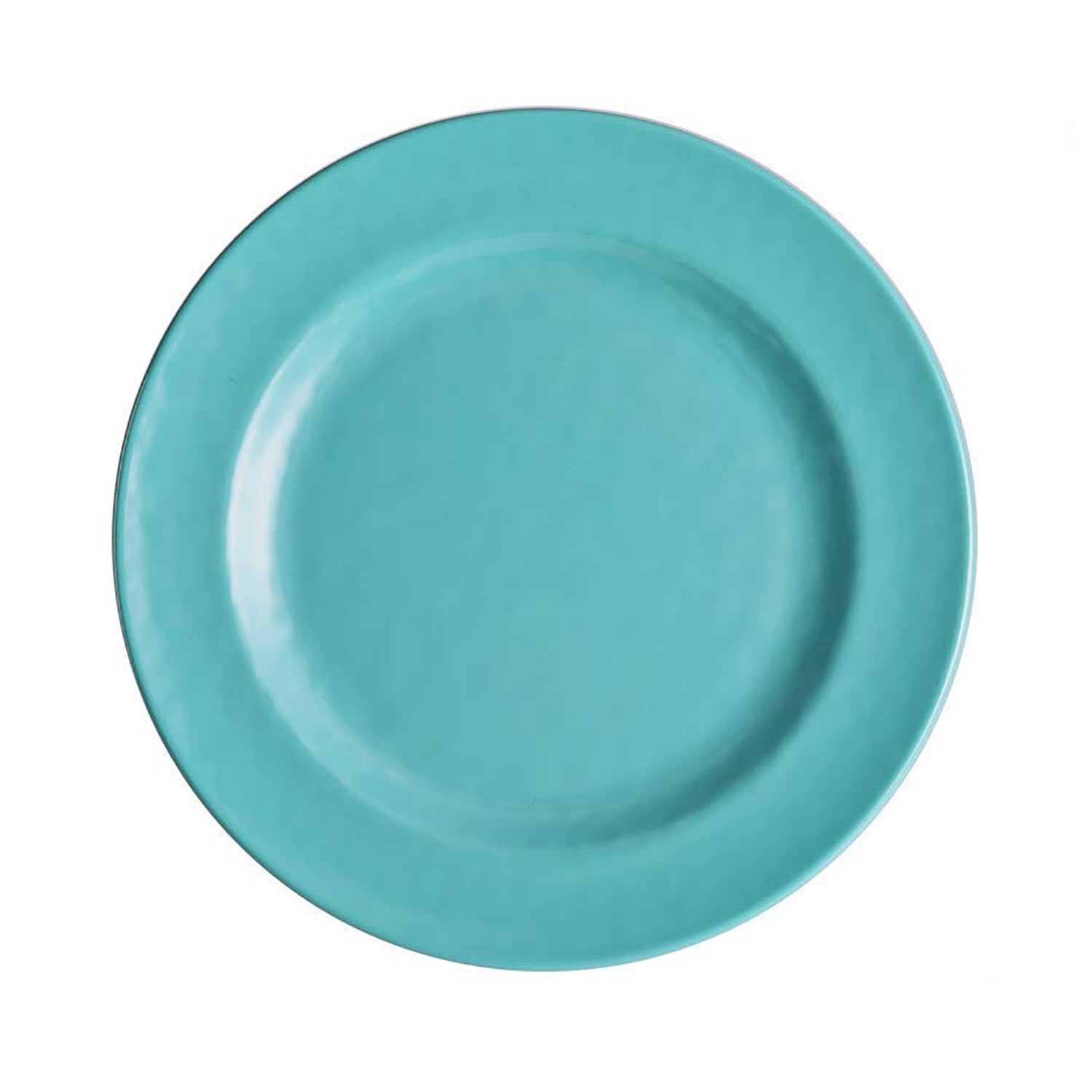 TP 10.5”Melamine Round Dinner Plates, Set of 6, Turquoise