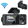 thumbnail image 1 of yeacher Triple-Lens Car Dash Cam with 1080P HD Night Vision, Front/Interior/Rear Recording, WiFi Connectivity, and Multi-Language Support, 1 of 7