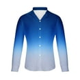 thumbnail image 5 of IROINNID Long Sleeve Shirts for Men Leisure Gradient Shirt 3D Non Positioning Printed Shirt Hawaiian Beach Regular Shirt Top Blouse Deals,Blue, 5 of 5