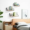 thumbnail image 4 of Costway Wall Mount Floating Shelves Set of 3 Rustic Wood Multi-purpose Storage Shelves, 4 of 8