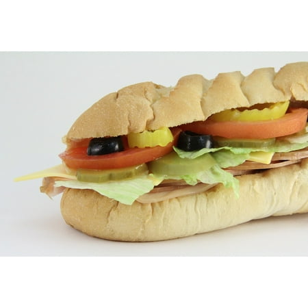 Canvas Print Sandwich Submarine Sandwich Subway Lunch Sub Stretched Canvas 10 x