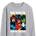 thumbnail image 3 of Marvel - Be Your Own Hero - Men's Long Sleeve Graphic T-Shirt, 3 of 5
