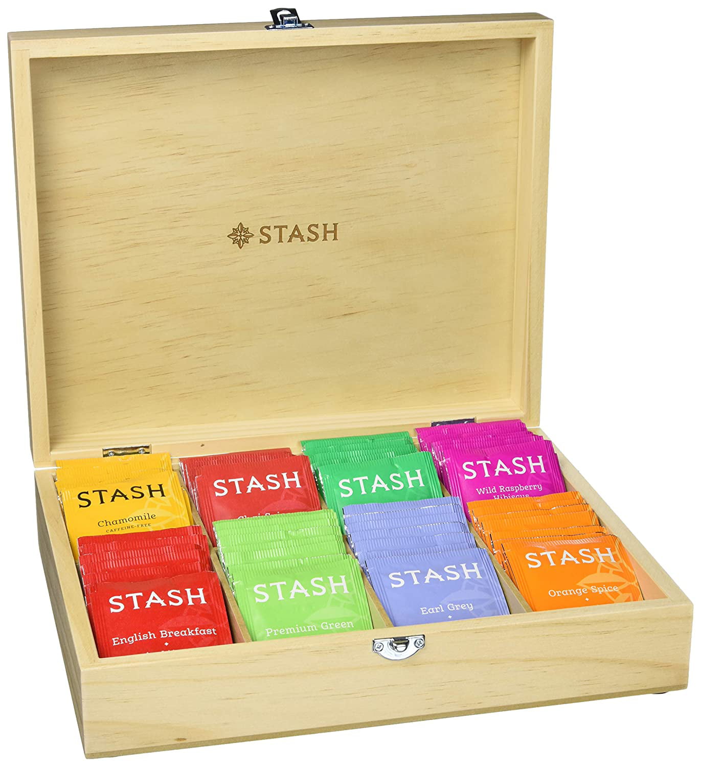 Stash Tea 8 Flavor Variety Pack Gift Set 80 Count Tea Bags
