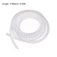 thumbnail image 2 of Tubo Envolvente Espiral Flexible Uxcell 8mmx12mm Cable Manejo Cordón 3 Metros Longitud Blanco, 2 of 5