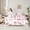 Light Pink White, variant on jejeloiu Cartoon Bow Ribbon 7-Piece Twin Bedding Sets,Gray Kawaii Bowknot Bedding Comforter Set For Girl Reversible