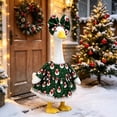 thumbnail image 3 of Porch Goose Christmas Dress Set, Cloth Red Outfit with Reindeer Antlers, Soft Fabric Easy On-off Design, for 23in Yard Statue Front Door Holiday Decor, 3 of 5