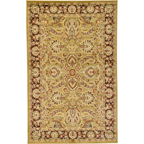 Unique Loom Voyage Collection Area Rug - Asheville (5' 3" x 8' Rectangle Tan/Brown)