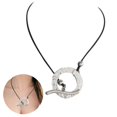 thumbnail image 2 of Geometric Pendant Necklace for Girls Lady Vintage Style Neckchain Fashion Neckwear Jewelry Gift for Parties and Daily, 2 of 4