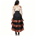thumbnail image 4 of Pirate Costume, Pirate Outfit, Pirate Costume Women Outfit With Renaissance Pirate Shirt Skirt Corset Waist Belt Womens Halloween Pirate Costumes-Long Skirt+Top+Waist Waist, Complexion XXL, 4 of 6