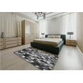 thumbnail image 4 of Ahgly Company Indoor Square Patterned Dark Gray Black Area Rugs, 8' Square, 4 of 6