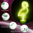thumbnail image 4 of SHANJIA Neon Sign, LED Decor Night Light USB/Battery Flamingo Neon Lights with Base, for Bedroom Decoration Game Room Bar Party Kids Valentine's Gift Decor, 4 of 6