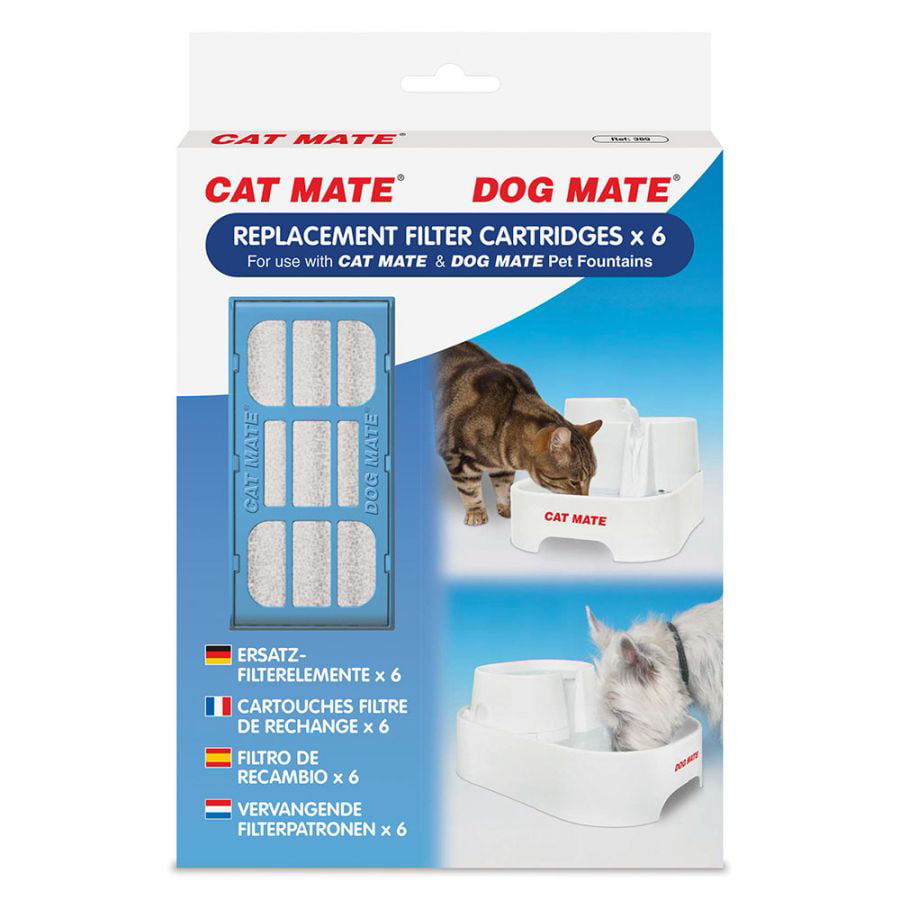 Pet Mate Replacement Filter Cartridges for Dogs Cat Replacement Filters with Active Carbon 12 Pack Filter for Drinking Cat Water Fountain Filters Cat and Dog Mate Pet Fountains 