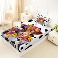 thumbnail image 2 of Manfei Farm Highland Cow Twin Fitted Sheet 2 Pieces,Cow Print Bedding,White Black,1 Fitted Sheet and 1 Pillowcase, 2 of 4