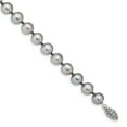 thumbnail image 1 of Beautiful Sterling Silver Rhodium 8-9mm Grey FWC Pearl Bracelet, 1 of 2