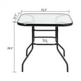 thumbnail image 4 of Yesfashion Outdoor Dining Table Easy To Assemble Weather-proof Patio Garden Square Tempered Glass Table 80x80x70cm, 4 of 8