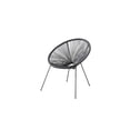 thumbnail image 3 of Velago Acapulco Modern 3pc Steel Patio Bistro Set, Black, 3 of 6