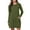 Army Green, variant on ibuvkizy Winter Dresses for Women 2025,Womens Midi Dresses Women's Casual Long Sleeved Dress with Pockets Long Sleeved Round Neck Knee Length Dress Khaki,L