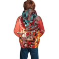 thumbnail image 3 of Bingfone Space Skeleton Art Pattern Youth Classic Hoodies Soft Hooded Pullover Sweatshirts for Girls and Boys, 3 of 6