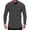Dark Gray, variant on ZXLBBD Mens T-Shirts Fitness Curved Hem Long Sleeve Workout Shirts Solid Color Slim Fit Sports Athletic T Shirts for Man Dailywear,White,L