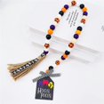 thumbnail image 3 of Halloween Wood Bead Garland With Tassel Beaded Tiered Tray Decor Prayer Bead Wall Hanging Decor Halloween Party Ornament, 3 of 4